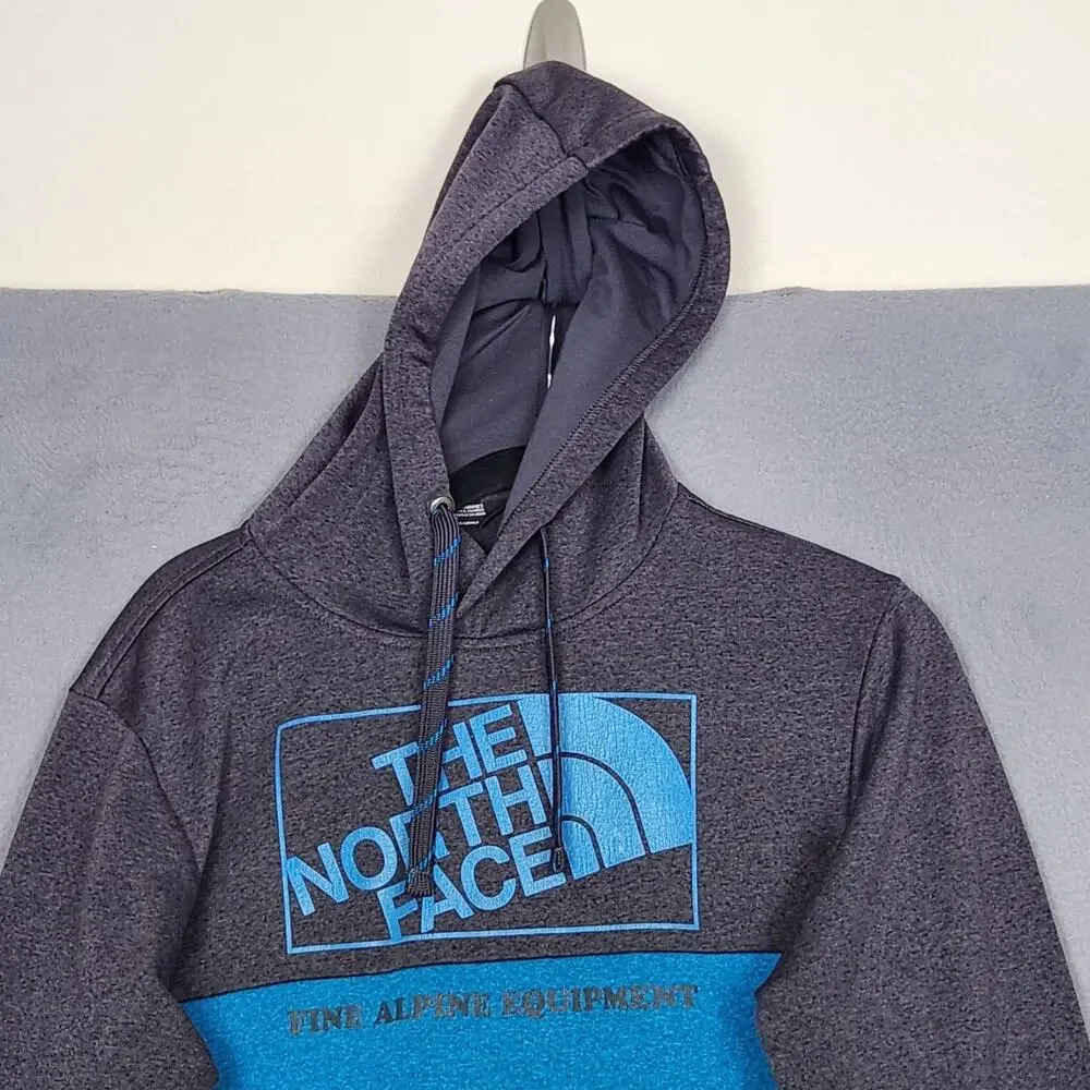 The North Face Surgent Hoodie Mens Small Blue Gray Pullover Fleece A2V4M